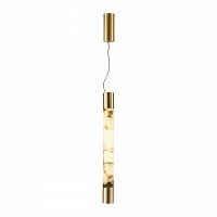 ODEON LIGHT 6687/15L L-VISION ODL24 000 Подвесной светильник латунь/металл/алебастр IP20 LED 21W 3000K/3500K/4000K MARBELLA