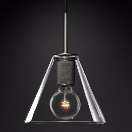 Подвесной светильник RH Utilitaire Funnel Pendant Black Подвесной светильник RH Utilitaire Funnel Pendant Black