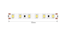 Лента светодиодная - 2835, 120 LED/м, 9,6 Вт/м, 24В , IP20, Цвет: Нейтральный белый