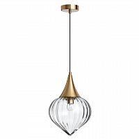 ODEON LIGHT 4950/1 PENDANT ODL22 401 бронзовый/прозрачный/стекло Подвес E14 1*40W KESTA