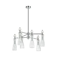 LUMION 8268/6 NEOCLASSI LN26 160 хром/белый/прозрачный, металл/керамика/стекло Люстра Е14 6*40W 220V EMILY