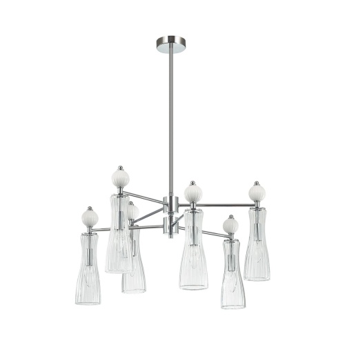 LUMION 8268/6 NEOCLASSI LN26 160 хром/белый/прозрачный, металл/керамика/стекло Люстра Е14 6*40W 220V EMILY