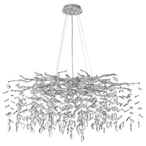 ODEON LIGHT 4970/12 HALL ODL24 615 матов.серебристый/алюмин./хрусталь Люстра G9 12*40W DELICA