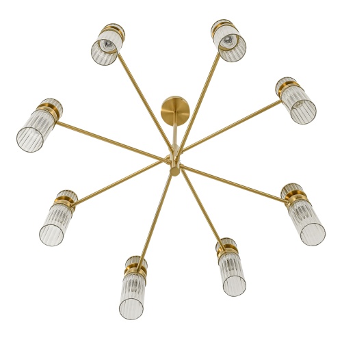 LUMION 8276/8 MODERNI LN26 162 латунь/прозрачный, металл/стекло Люстра Е14 8*40W 220V DENVER фото 9