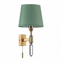 ODEON LIGHT EXCLUSIVE 4887/1W MODERN ODL_EX22 159 бронзовый/зеленый/абажур ткань Бра с выкл. E14 1*40W LONDON