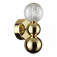 ODEON LIGHT 5008/4WL L-VISION ODL23 573 золотой/прозрачный/металл/акрил Бра LED 4W 4000K 230Лм CRYSTAL