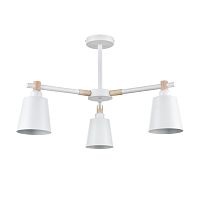 LUMION 8097/3C MODERNI LN26 342 белый/белый металл, дерево/металл Люстра потолочная Е27 3*60W 220V ROSALINA
