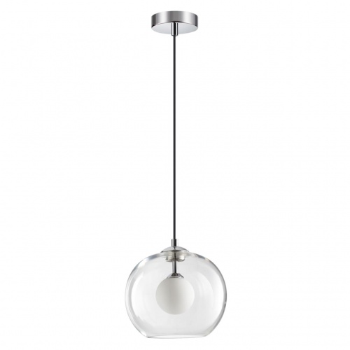 4955/1 PENDANT ODL22 339 хром/ белый/прозрачный/стекло Подвес G9 1*40W LOSTAR