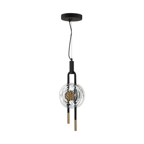 ODEON LIGHT EXCLUSIVE 5407/12L MODERN ODL_EX24 101 черный/золотой/металл/стекло Подвес LED 12W 3000K 1005Лм MAGNET