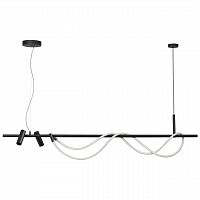 ODEON LIGHT 4391/40L HIGHTECH ODL24 301 черный/металл/канат Подвесной св-к с раздельн. вкл IP20 LED 40W 1580Лм 4000K CORDA