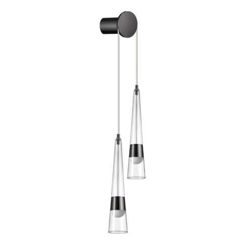 ODEON LIGHT 5044/24WL L-VISION ODL24 000 глянц.темн.хром/прозрачный/металл/стекло Бра LED 24W 3000K 2536Лм LUMP