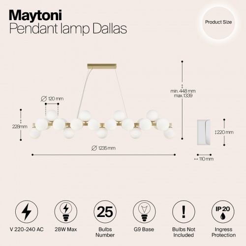 Подвесная люстра Maytoni Dallas MOD547PL-25BS фото 3