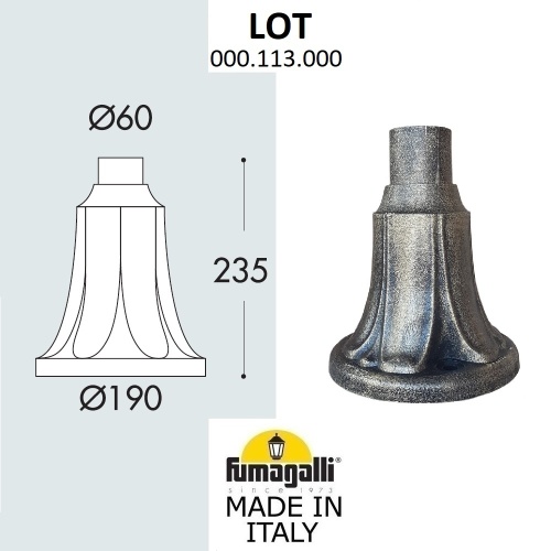Парковый столб FUMAGALLI LOT 000.113.000.B0 Парковый столб FUMAGALLI LOT 000.113.000.B0