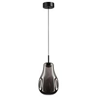 ODEON LIGHT 5098/4LC PENDANT ODL25 365 черный/дымчатый/металл/стекло Подвес LED 4W 4000K 388Лм NAVE