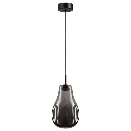 ODEON LIGHT 5098/4LC PENDANT ODL25 365 черный/дымчатый/металл/стекло Подвес LED 4W 4000K 388Лм NAVE